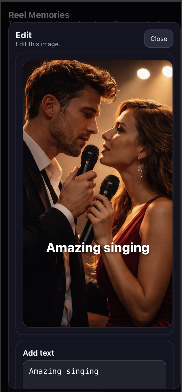 App timeline showing highlights and guest moments